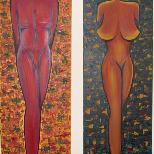 ADAM & EVE DIPTYCH 160x90cm