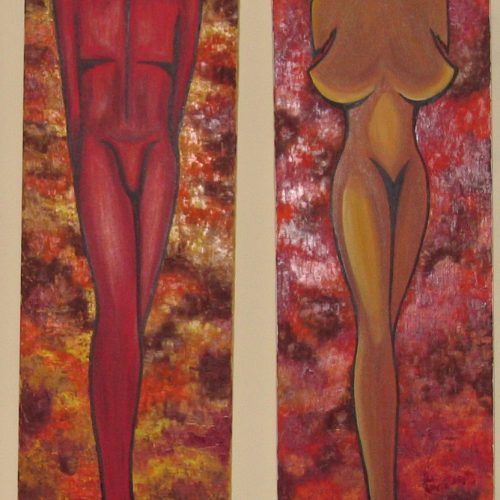 ADAM & EVE DIPTYCH 160x90cm