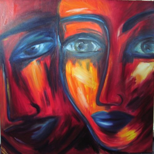 FACES 100x100 cm