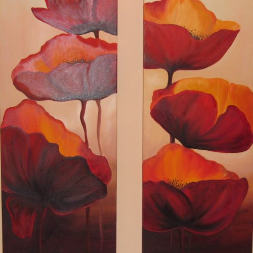 POPPIES DIPTYCH